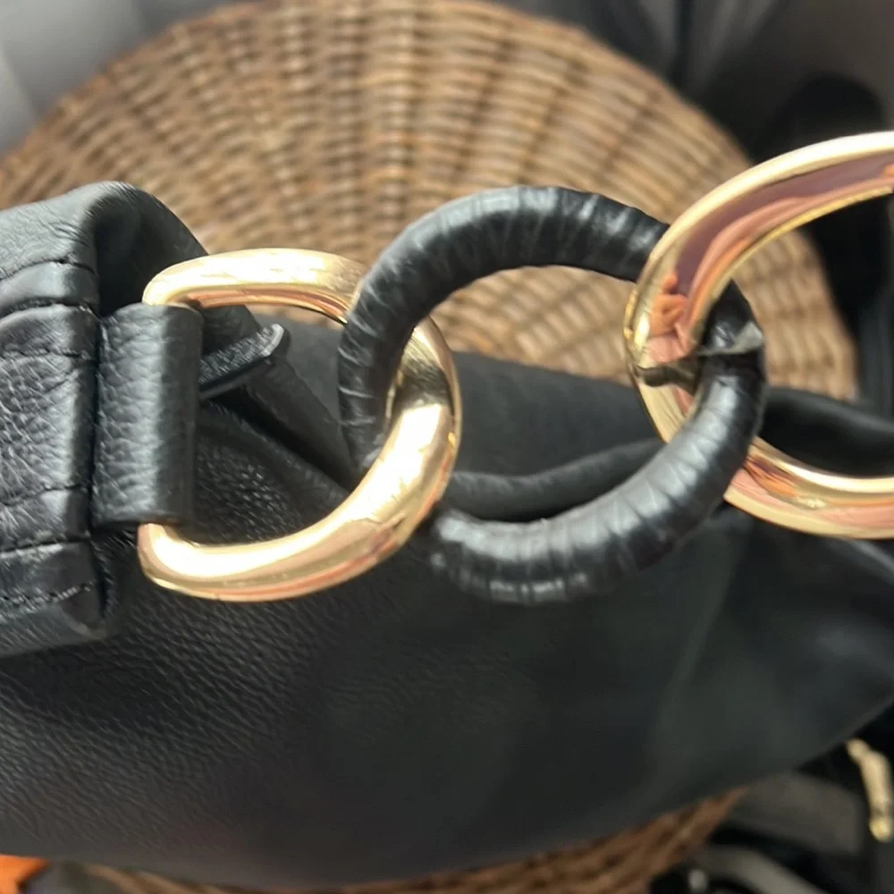 Michael Kors Black Leather Hobo Bag